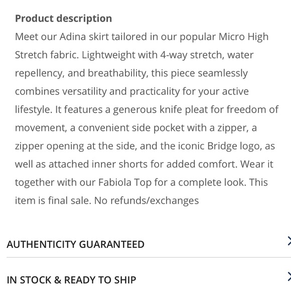 J LINDEBERG ADINA GOLF PICKLEBALL SKIRT SIZE XS NWT - Picture 14 of 16